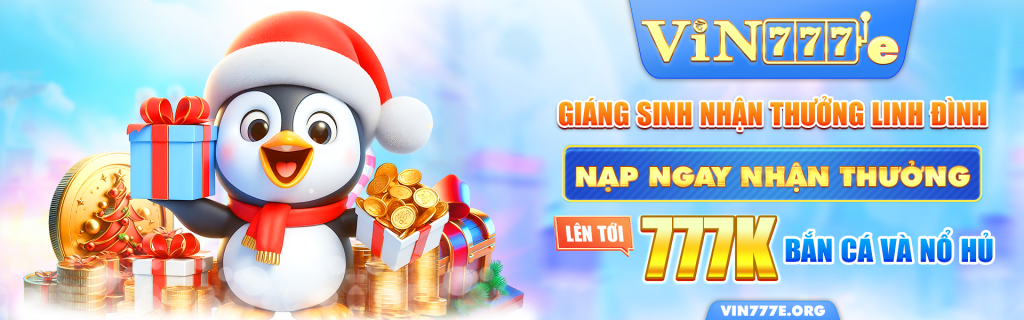 Banner chương trình khuyến mãi giáng sinh tại Vin777